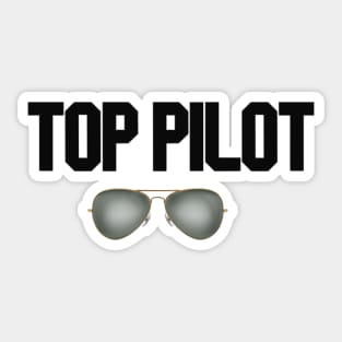 top pilot glasses Sticker
